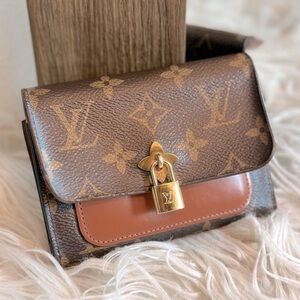 Louis Vuitton Monogram Portefeiulle Flower Compact Trifold Wallet